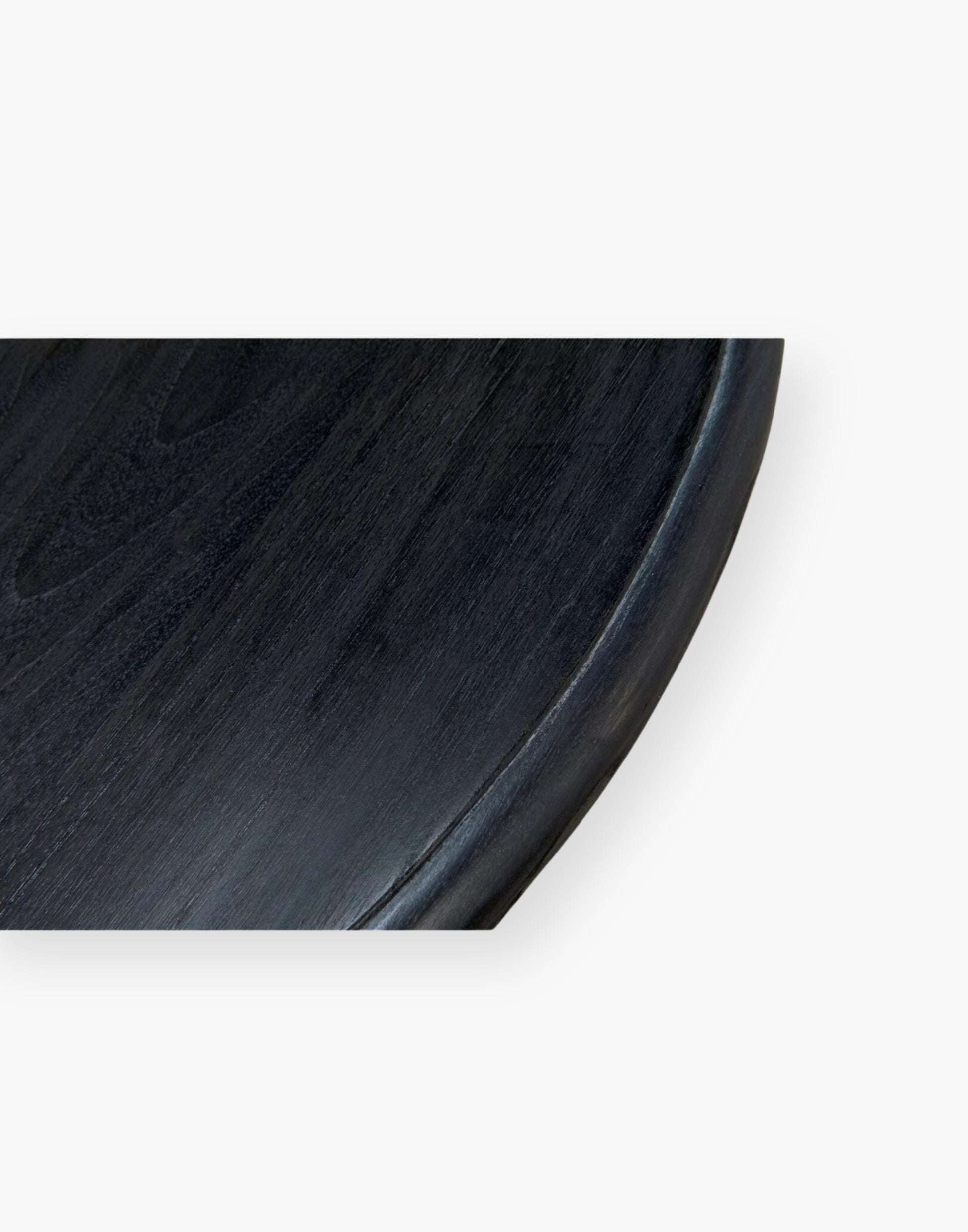 andcrafted Sungkai Wood Side Table: Artisan-carved, rich charcoal black finish, versatile design for seamless integration in diverse interiors.