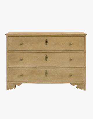 Designed with a typical Vintage 19th Century Canadian Oak Storage Chest with Serpentine Drawers and Brass Knobs.