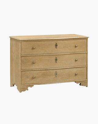 Designed with a typical Vintage 19th Century Canadian Oak Storage Chest with Serpentine Drawers and Brass Knobs.