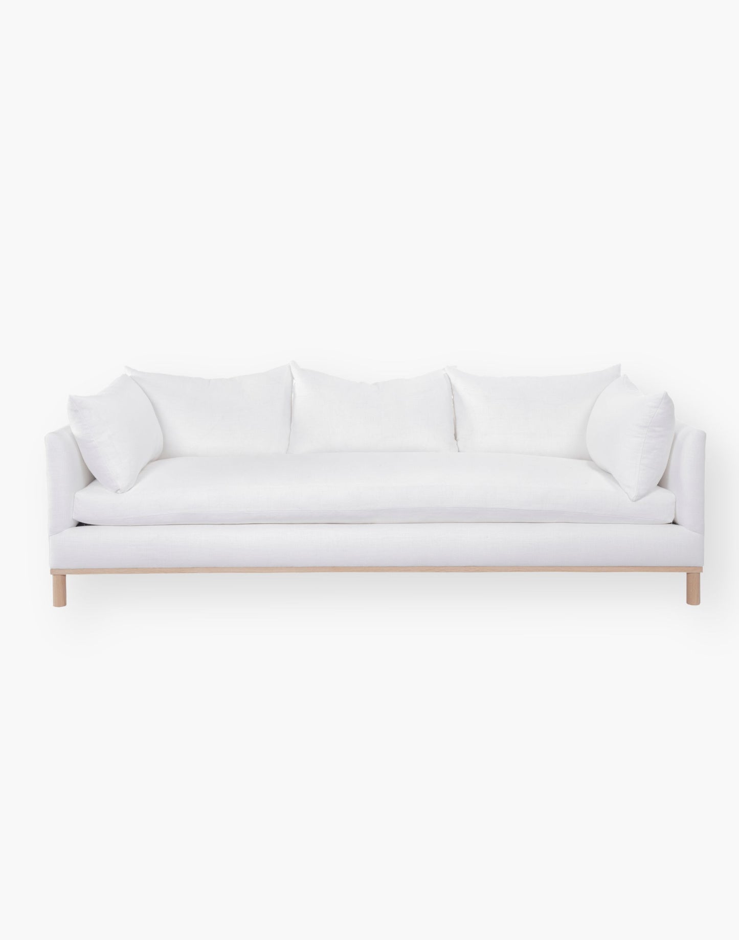 Slipcovered Custom Sofa with wood legs