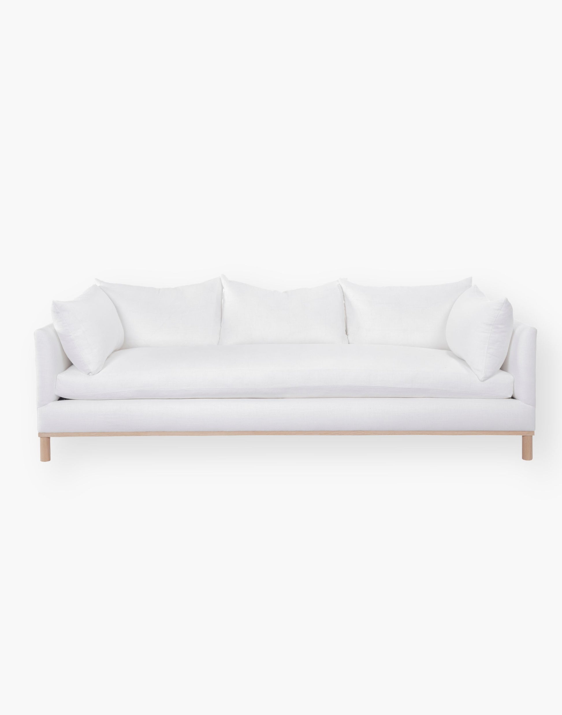 Slipcovered Custom Sofa with wood legs