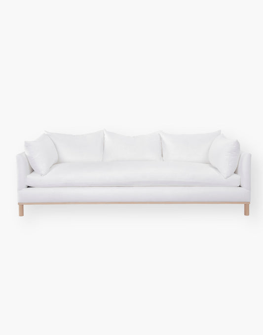 Slipcovered Custom Sofa with wood legs