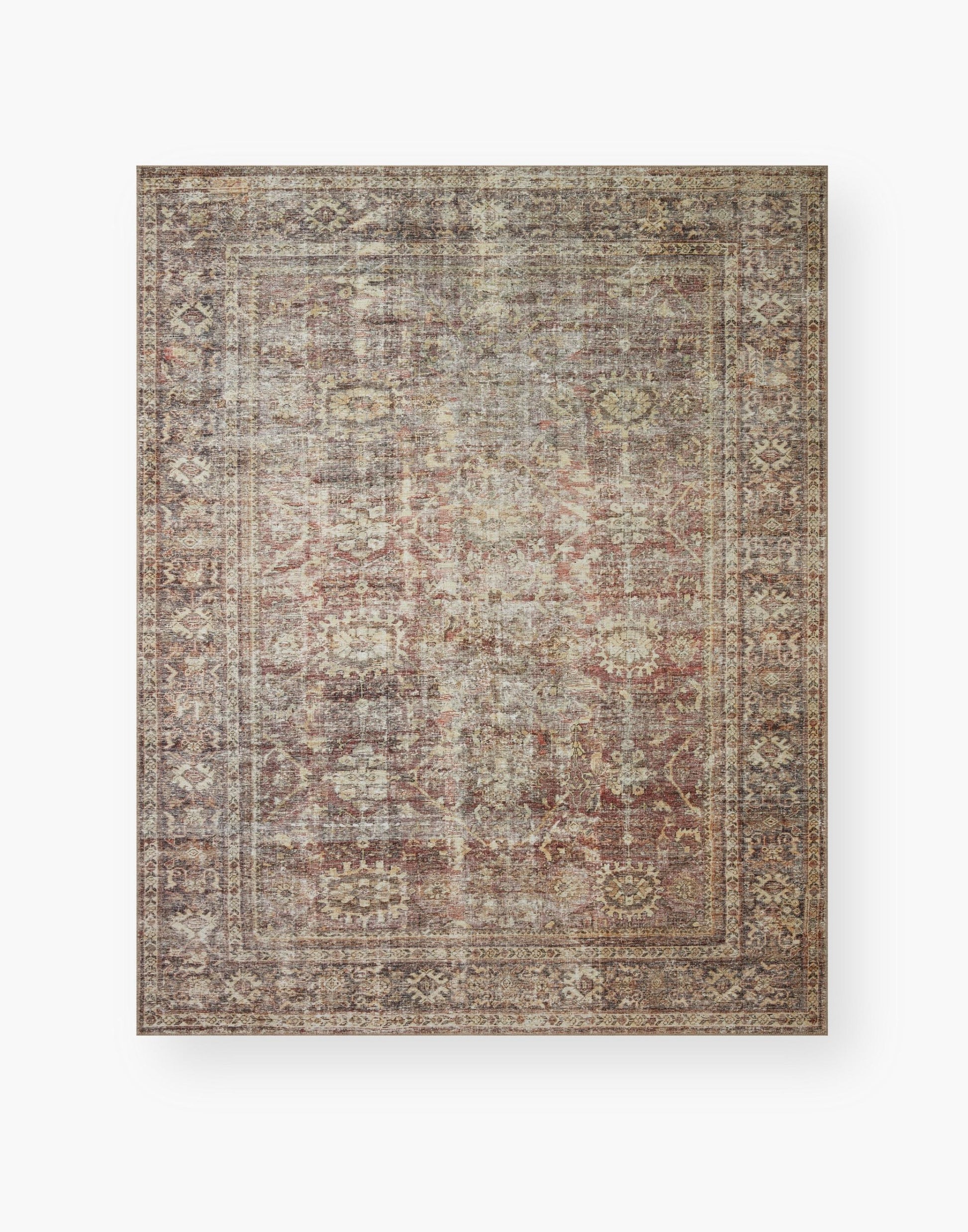 Amber Lewis x Loloi Georgie Collection rug with low flat pile and rich color saturation