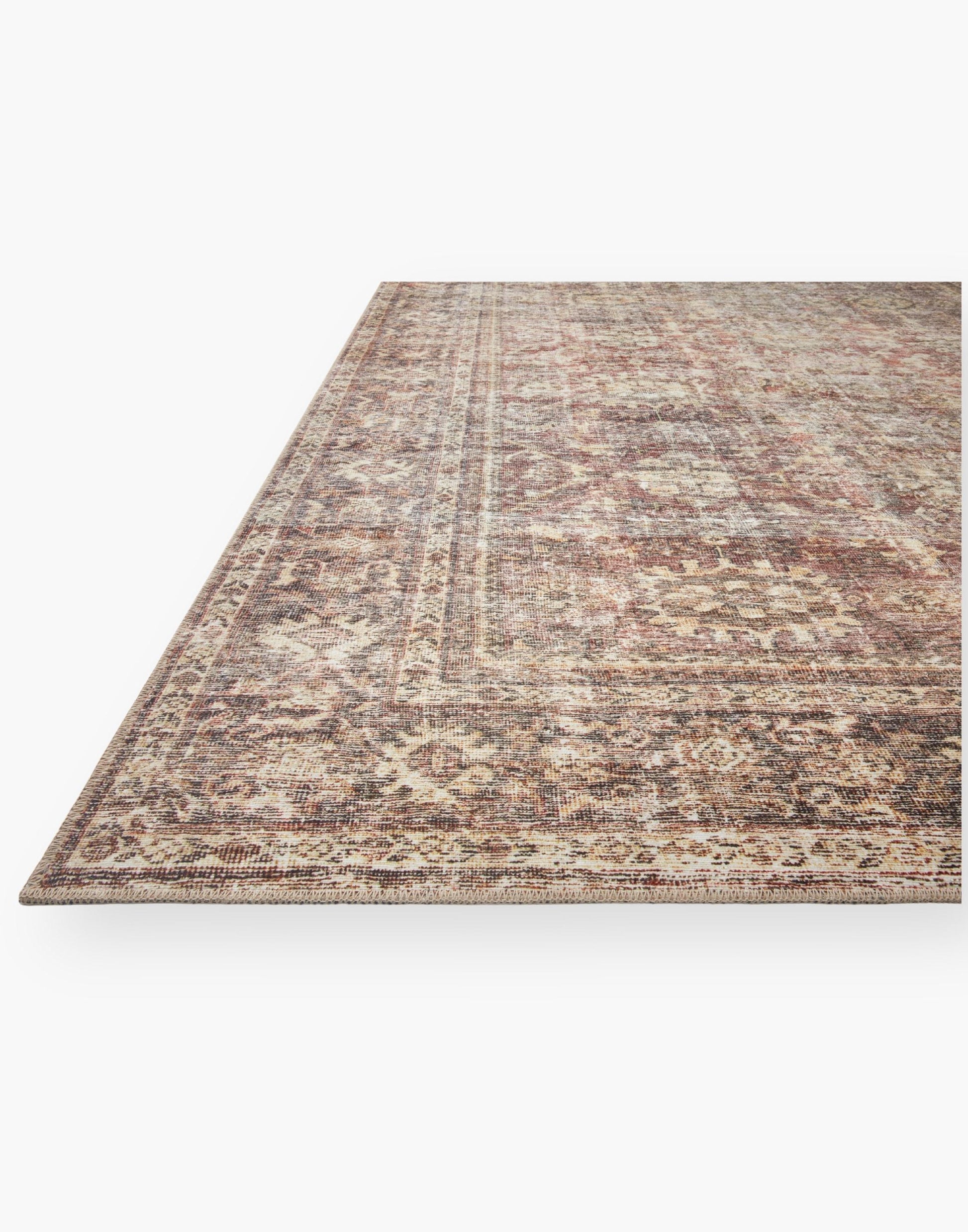 Amber Lewis x Loloi Georgie Collection rug with low flat pile and rich color saturation
