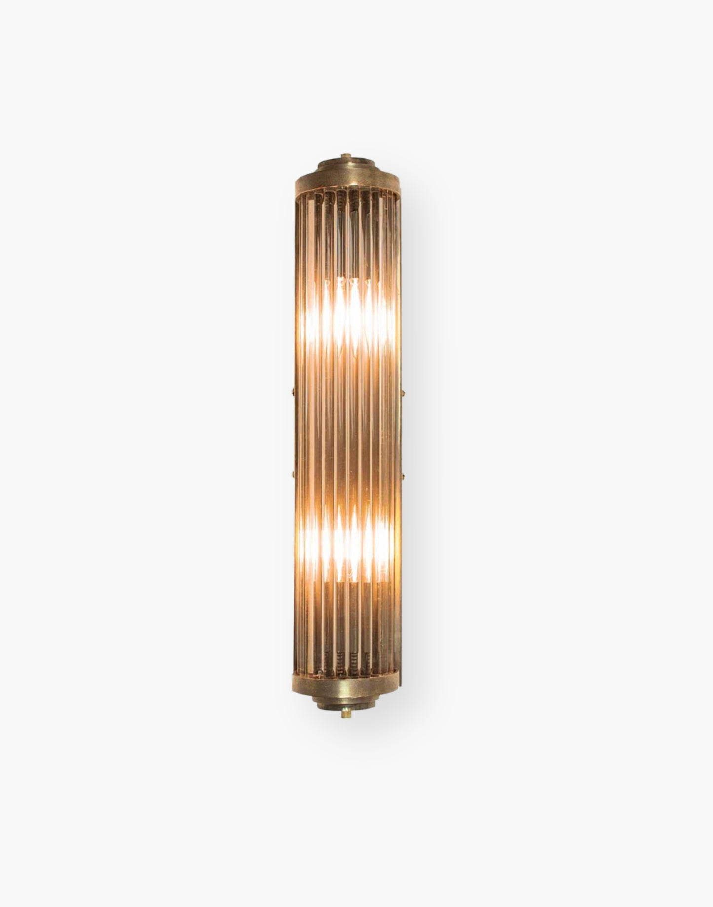 Medium Gatsby Art Deco Wall Light - Cast Brass with Leaded Glass Rods - Stunning Feature Piece Available in 3 Sizes - Customizable Finish Options