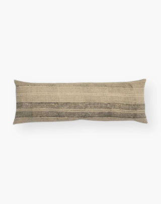 Gradient Striped 14x14 Down Feather Linen Pillow with Ombre Stripes
