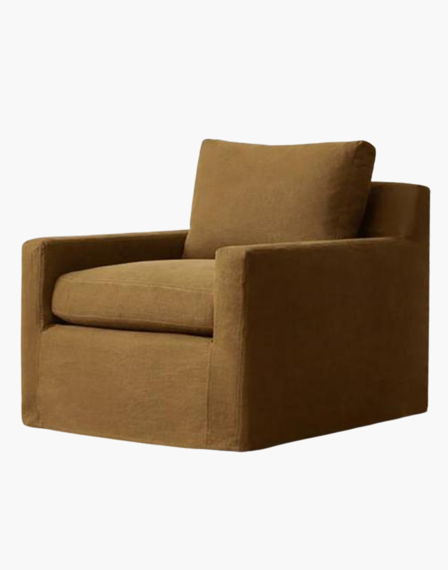 Jenni Kayne Harbor Chair in pine linen with a relaxed silhouette, oversized cushions, and timeless neutral upholstery