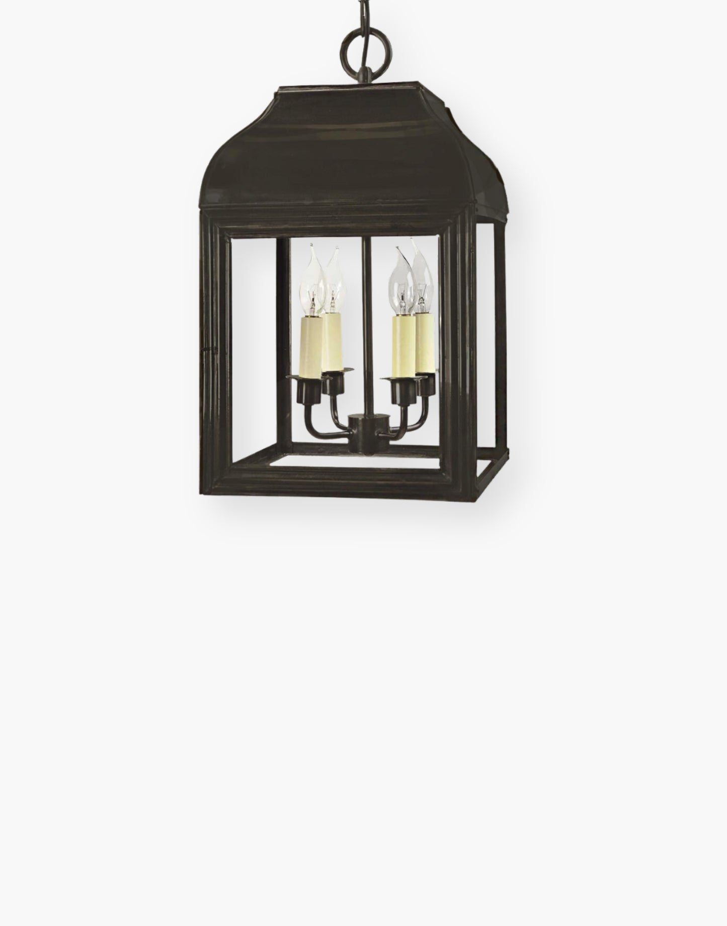 Hemingway Hanging Lantern (Large) - Handcrafted in Solid Brass - Victorian and American Colonial Influence - Includes 500mm Chain and Ceiling Hook - IP22 Standard