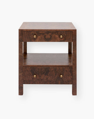 Adding functionality to beautiful design, the Hill Nightstand draws in the eye to your sleeping space and creates an understated interest in each nightstand regardless of the finish.