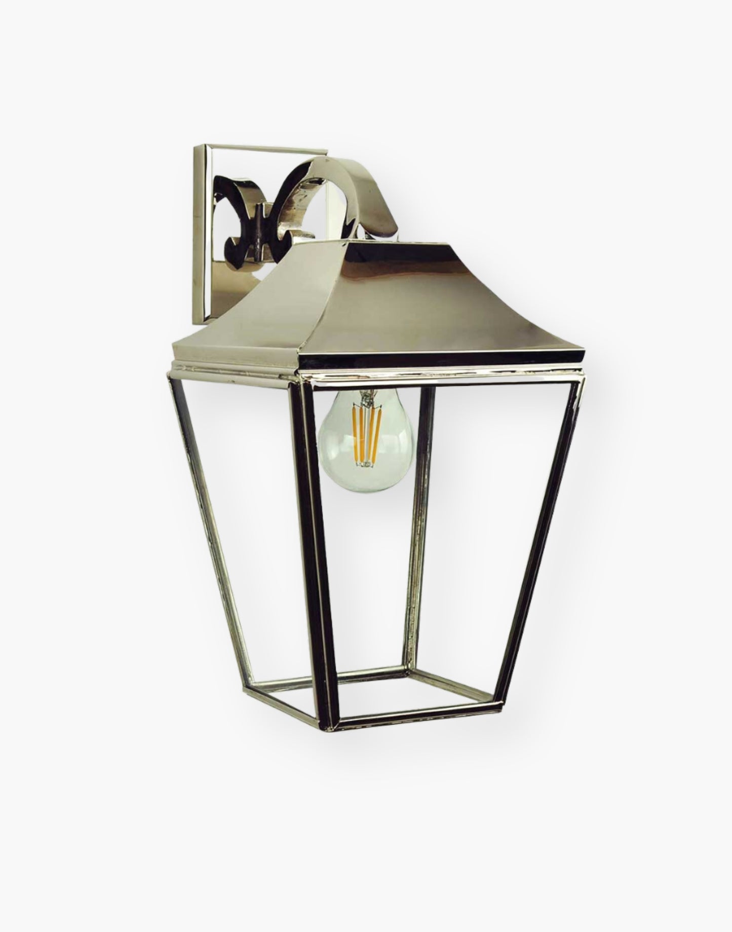 Knightsbridge Overhead Arm Lantern - Handcrafted Solid Brass Outdoor Lighting - IP23 Standard - Timeless Traditional Design for Homes