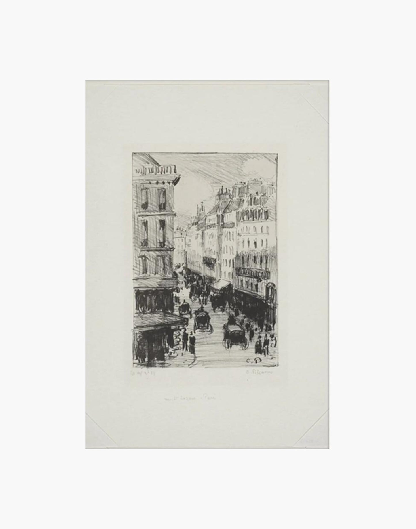Vintage charcoal sketch of a France setting.