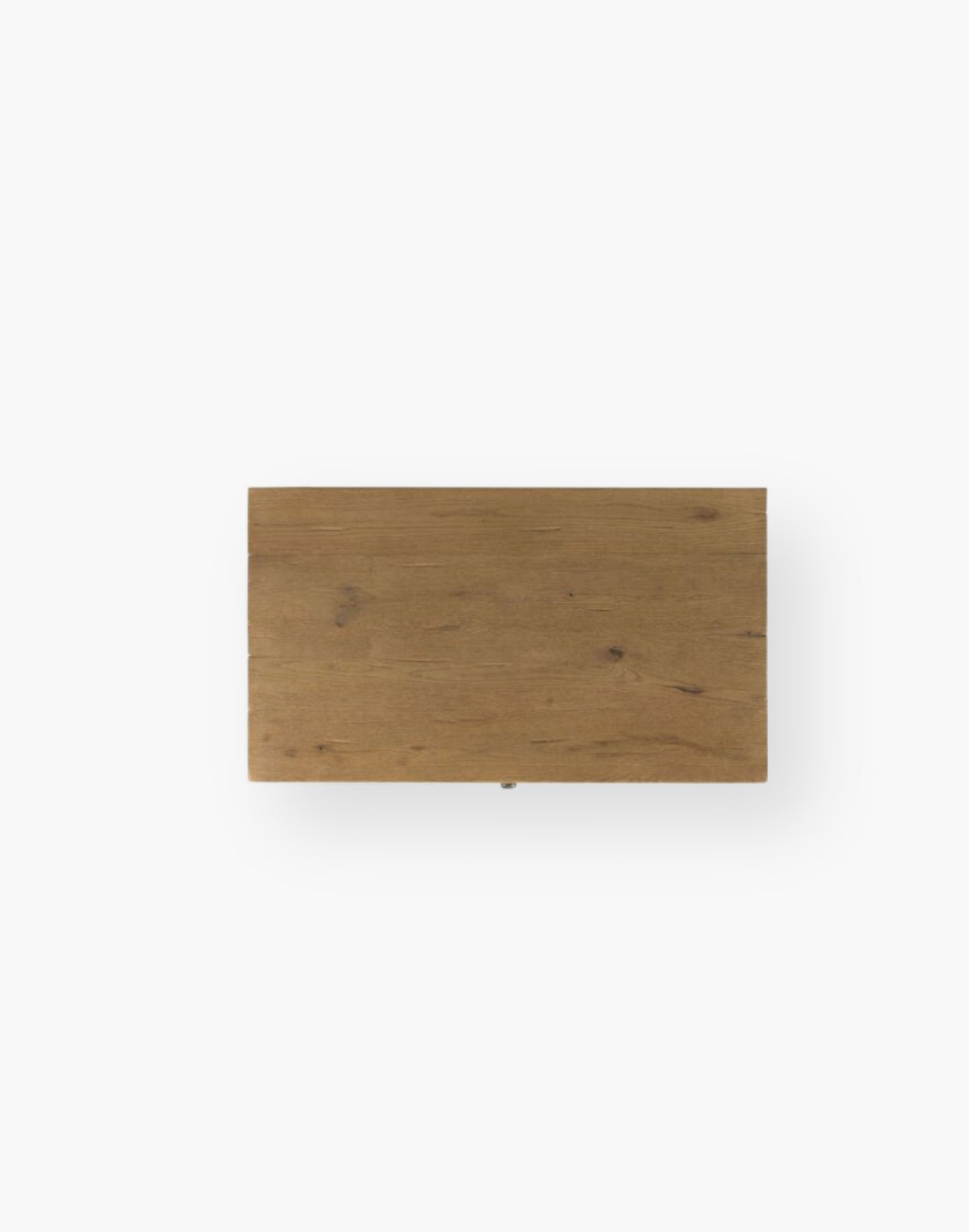 A rectangular top rests on multi-ringed turned corner posts that flank an apron rail drawer.