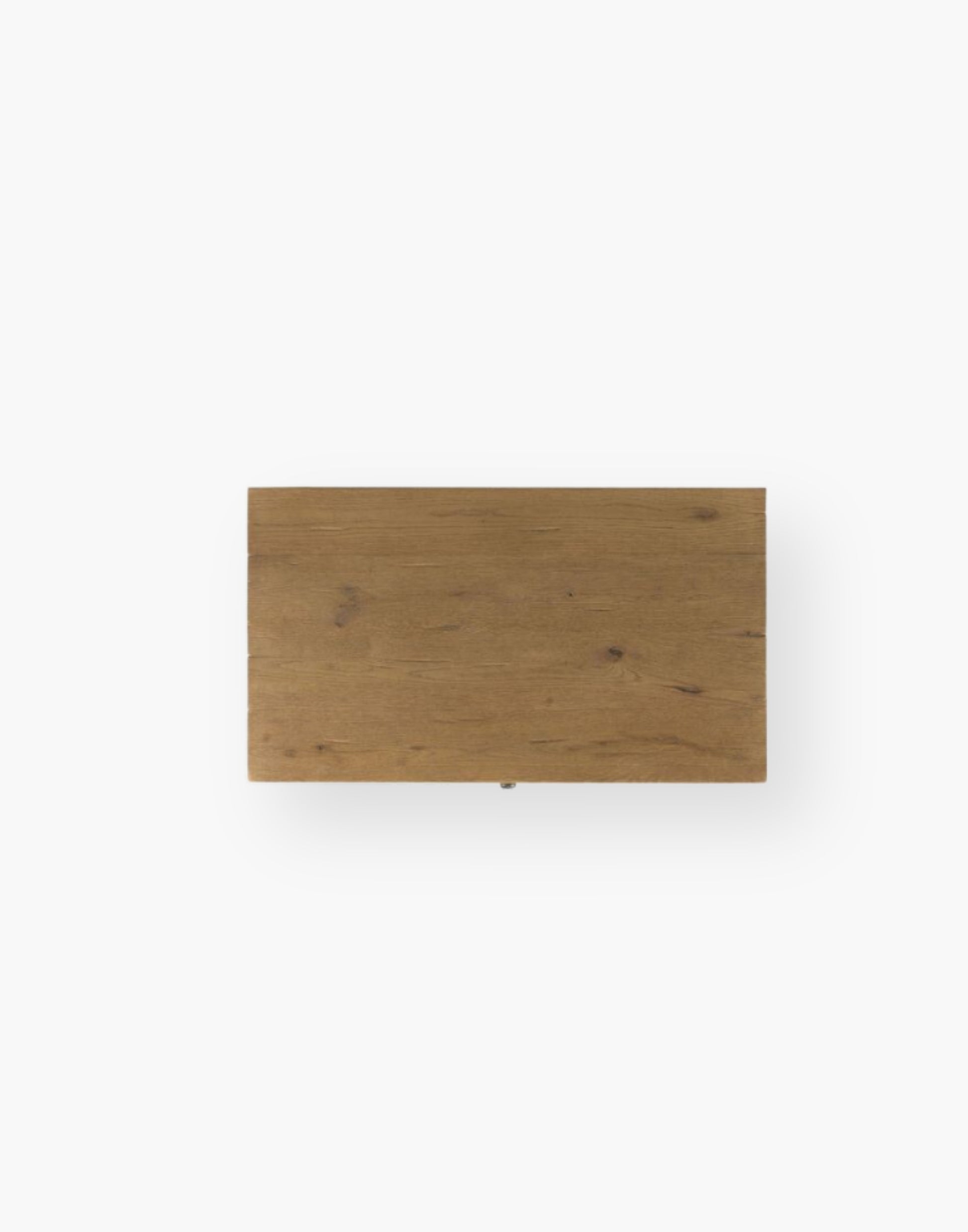A rectangular top rests on multi-ringed turned corner posts that flank an apron rail drawer.