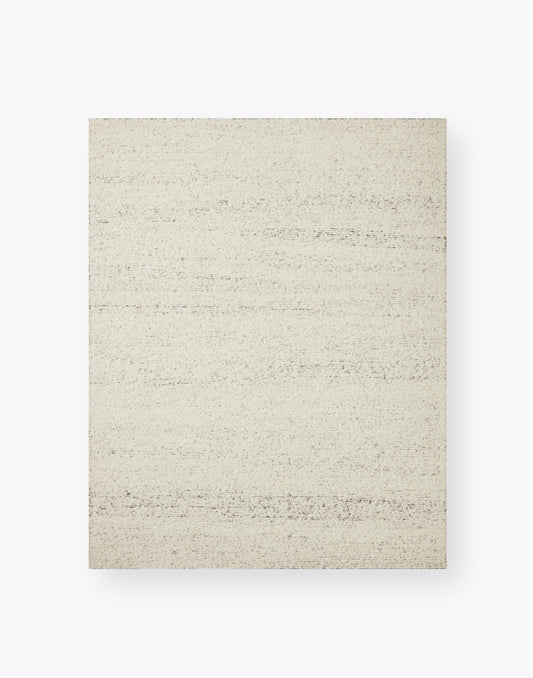 Hand Knotted Rug with Silver and Natural Colors.