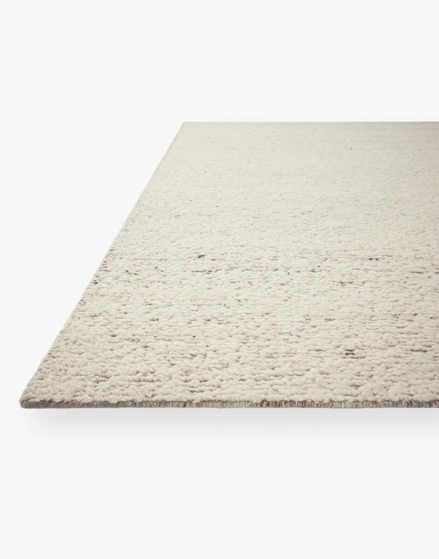 Hand Knotted Rug with Silver and Natural Colors.