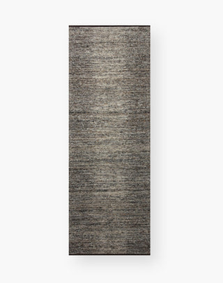 Hand Knotted Rug with Charcoal and Denim Colors.