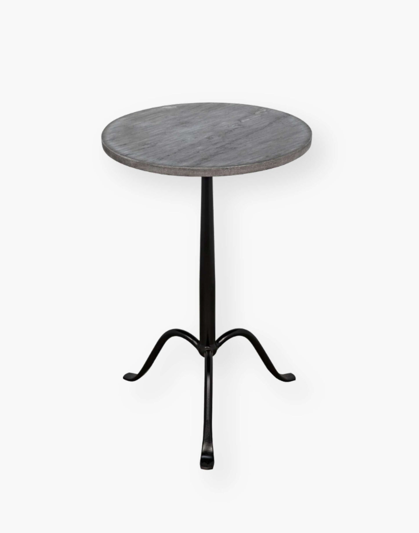 Elegant Metal Tripod Side Table with Marble Top: Graceful design featuring a circular marble top, seamlessly blending timeless elegance into any decor.