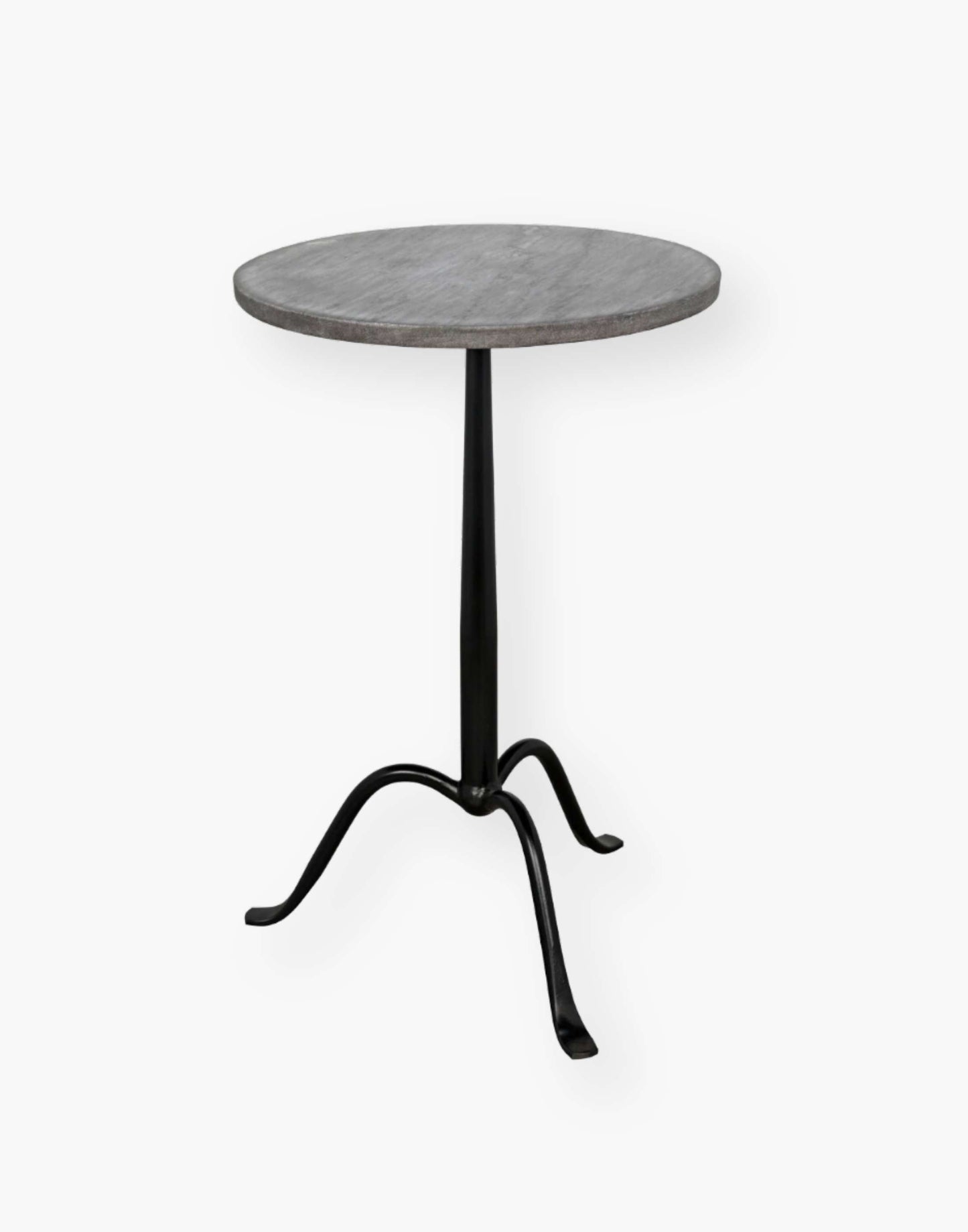 Elegant Metal Tripod Side Table with Marble Top: Graceful design featuring a circular marble top, seamlessly blending timeless elegance into any decor.