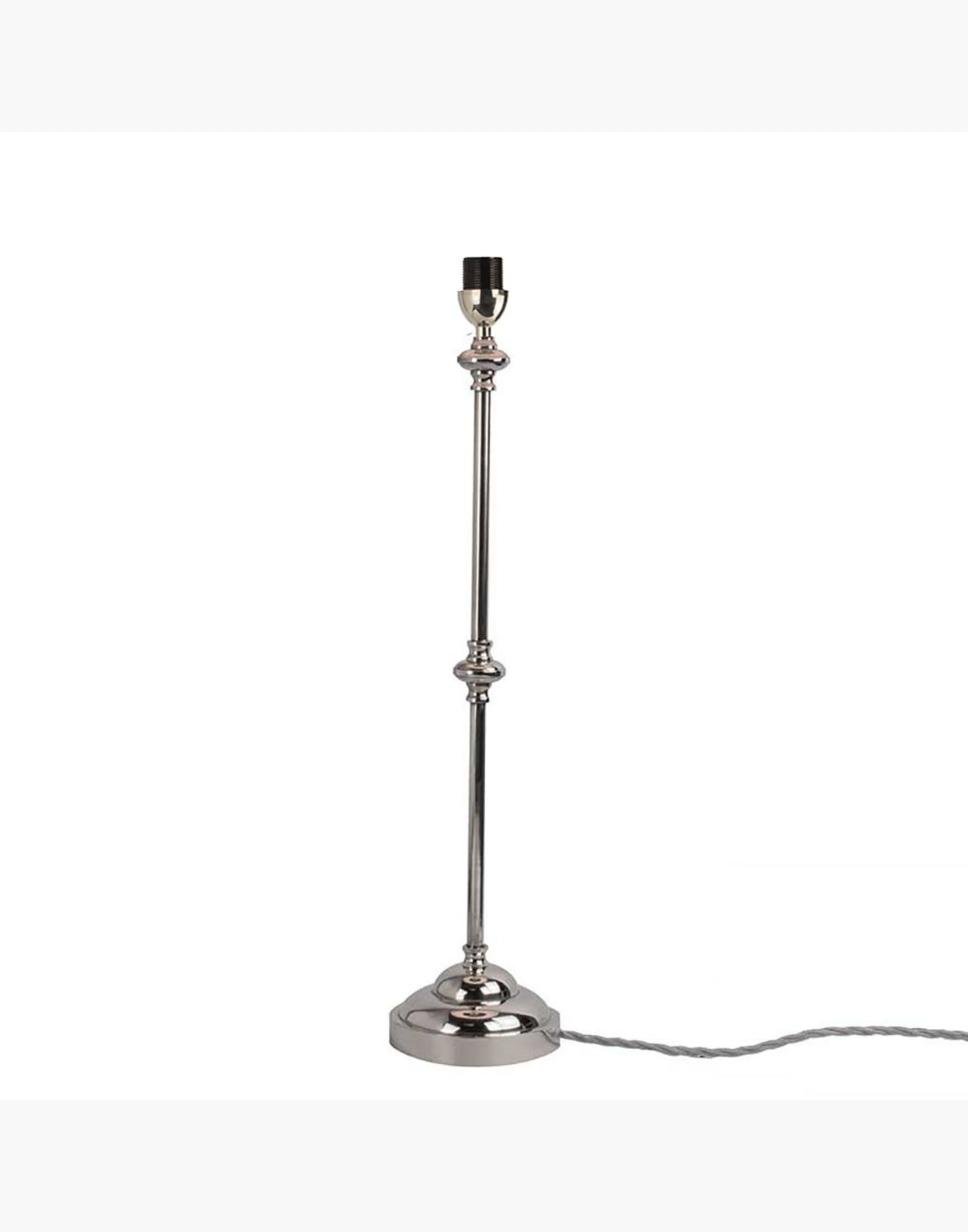 Solid brass table lamp with narrow profile, classic period console lamp available with or without shade.