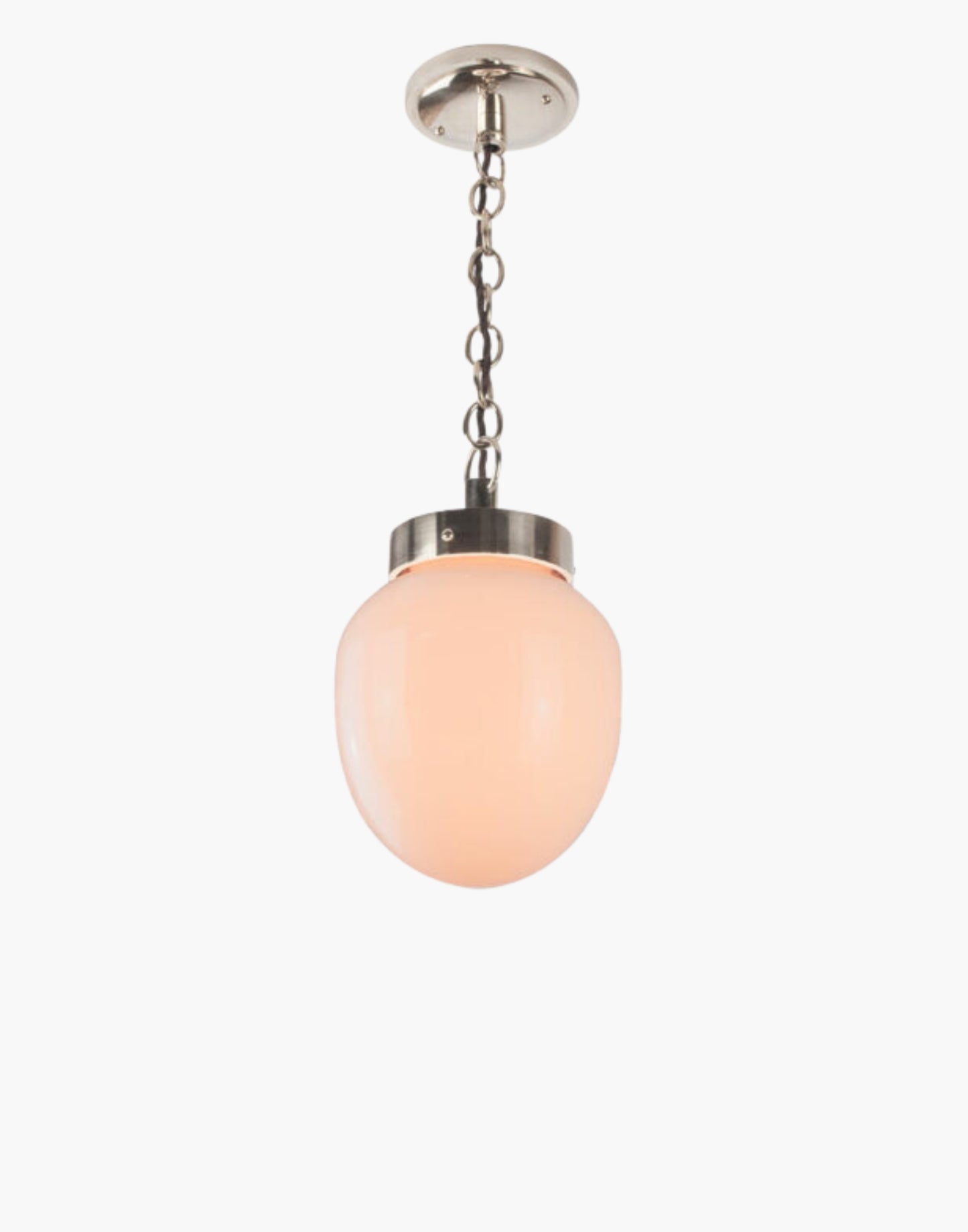 The Charleston Pendant Light solid brass light with mid-century design, available in five finishes with clear or opal glass. IP44-rated flush version suitable for Zone 2 bathrooms. Hanging and flush options for covered outdoor areas.