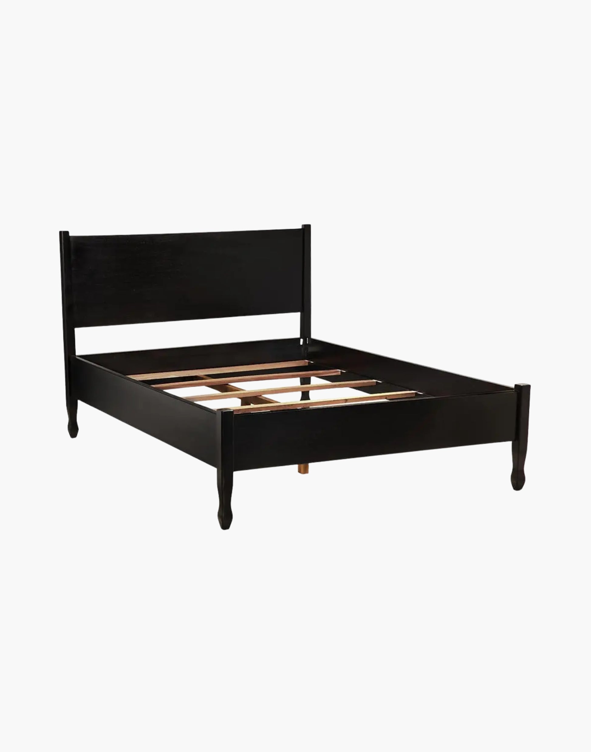 queen bed in hand rubbed black mahogany with clean modern lines
