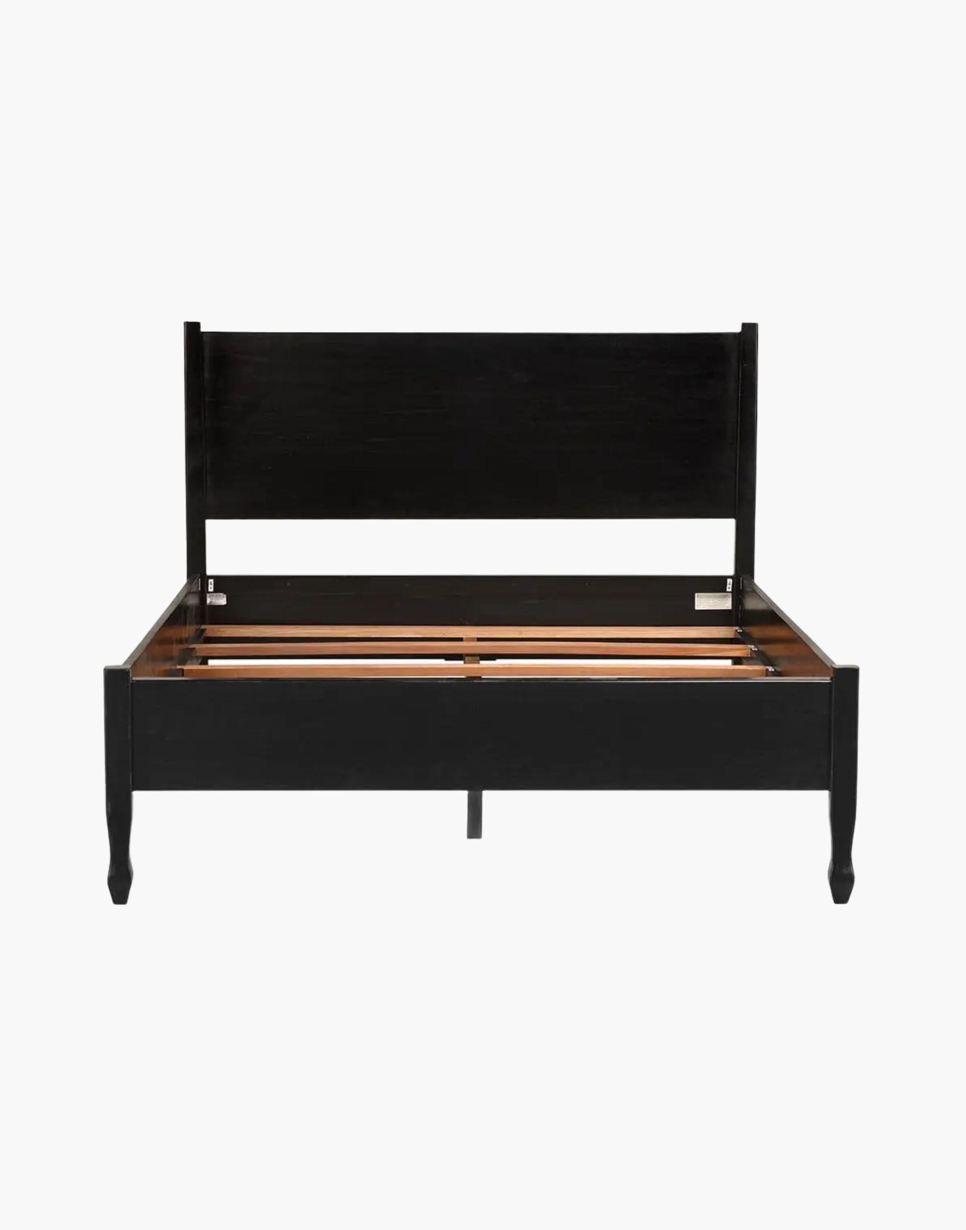 queen bed in hand rubbed black mahogany with clean modern lines