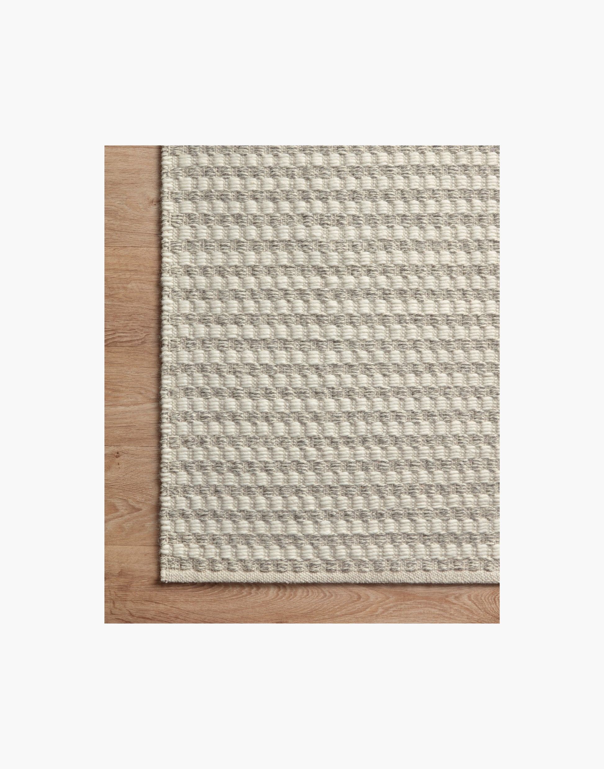 Amber Lewis x Loloi Ojai Collection hand-loomed wool and cotton rug in neutral tones with refined design