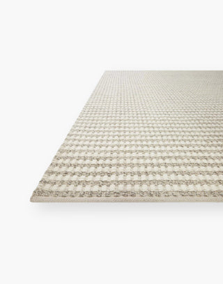 Ivory and Stone colored hand loomed rug