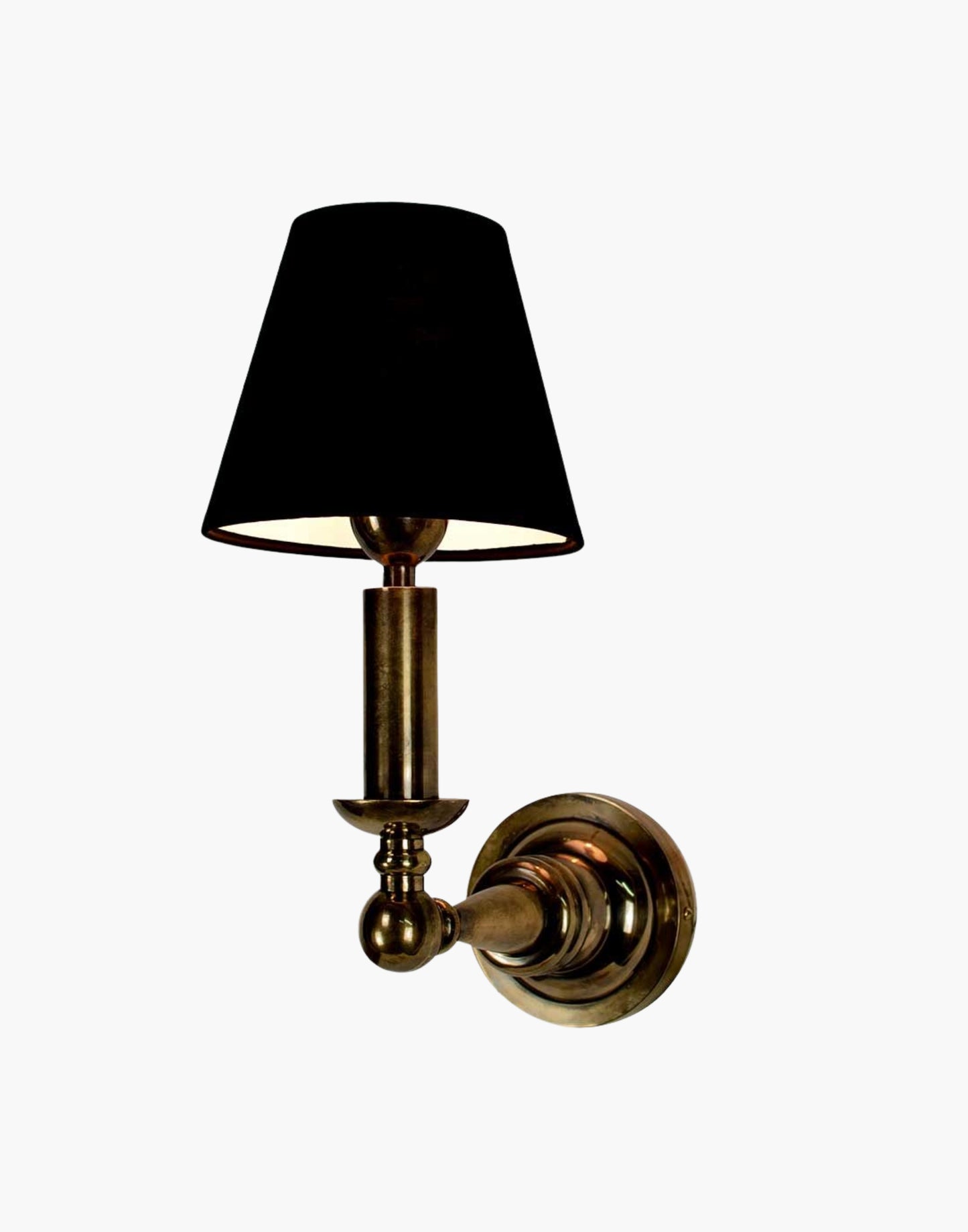 Dining Light in heavy machined brass, Art Deco nautical wall light inspired by 1926 SS Columbus ocean liner, available with or without shade.