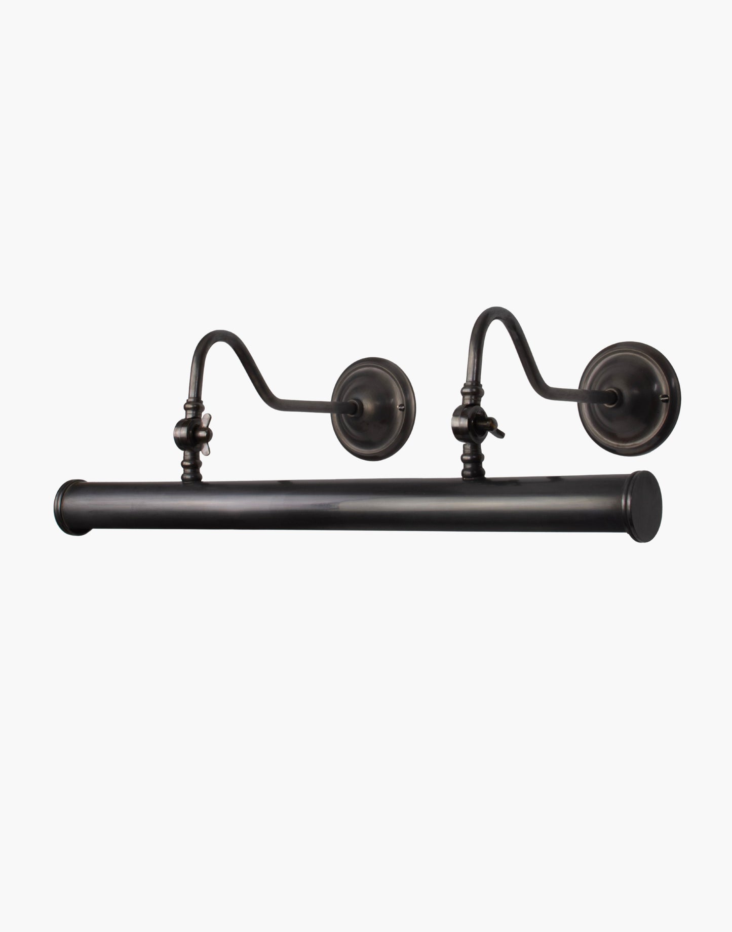 Blenheim solid brass picture light with adjustable arms and fluted detailing