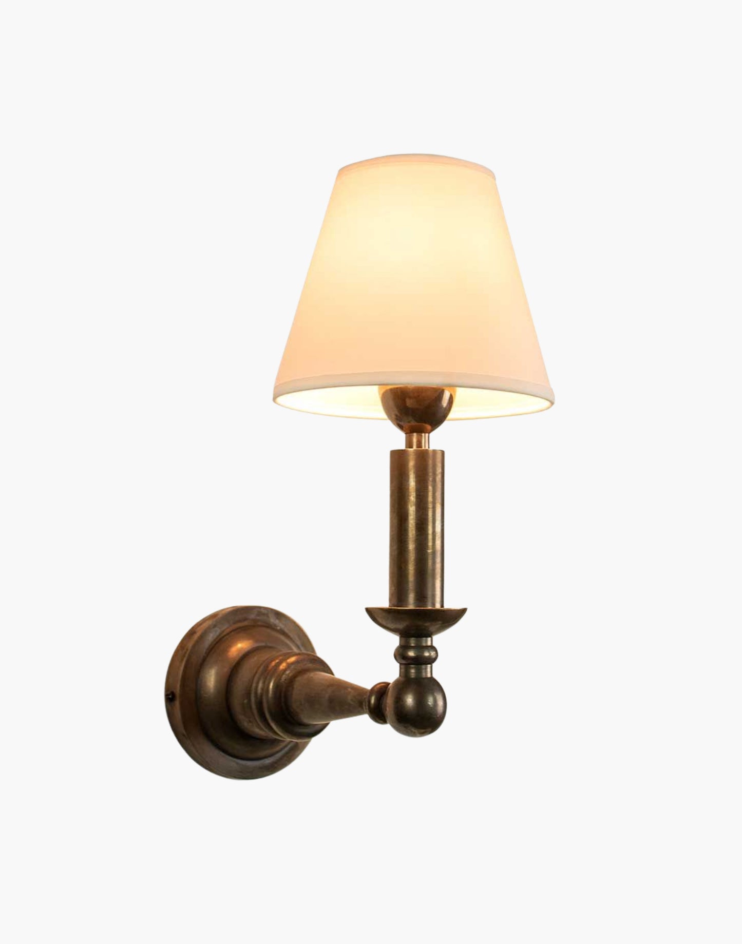 Dining Light in heavy machined brass, Art Deco nautical wall light inspired by 1926 SS Columbus ocean liner, available with or without shade.