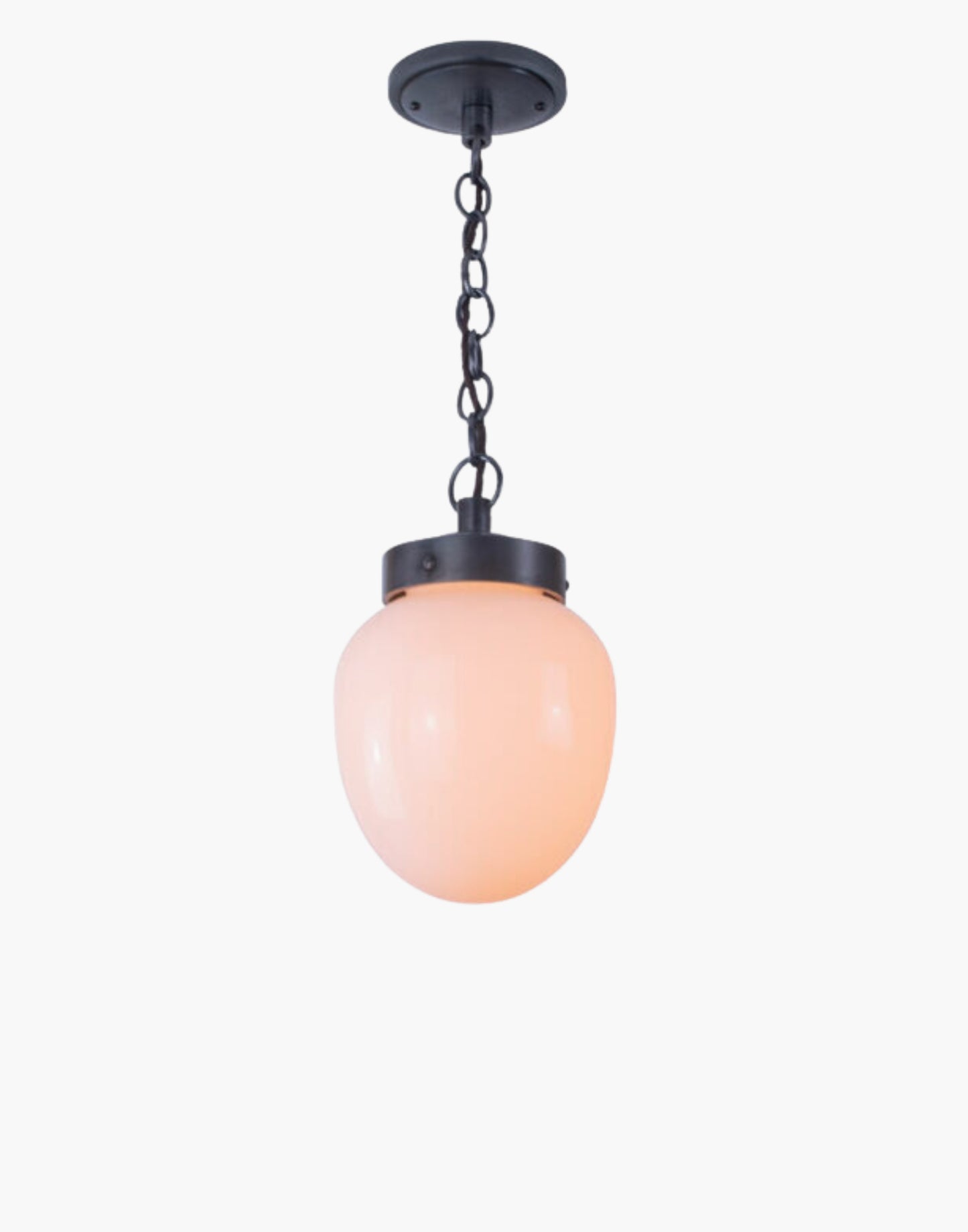 The Charleston Pendant Light solid brass light with mid-century design, available in five finishes with clear or opal glass. IP44-rated flush version suitable for Zone 2 bathrooms. Hanging and flush options for covered outdoor areas.
