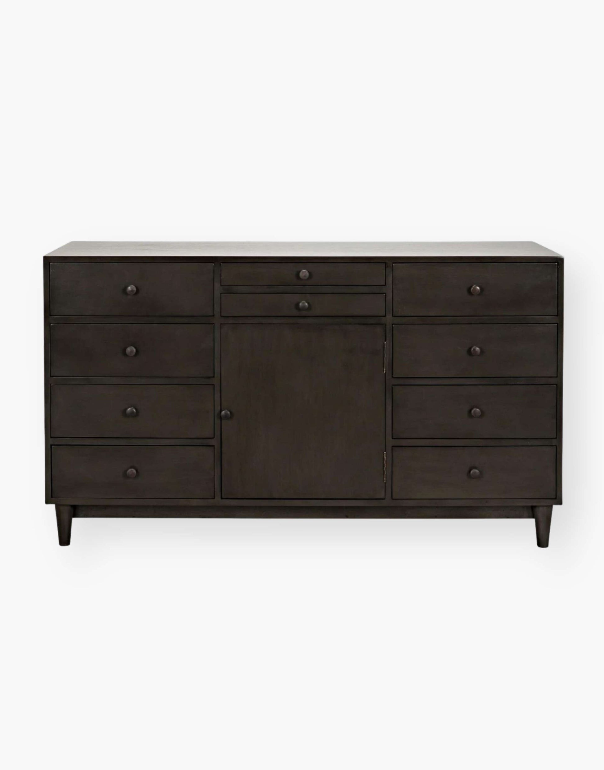 Mahogany and Veneer Chest with drawers and brass pulls.