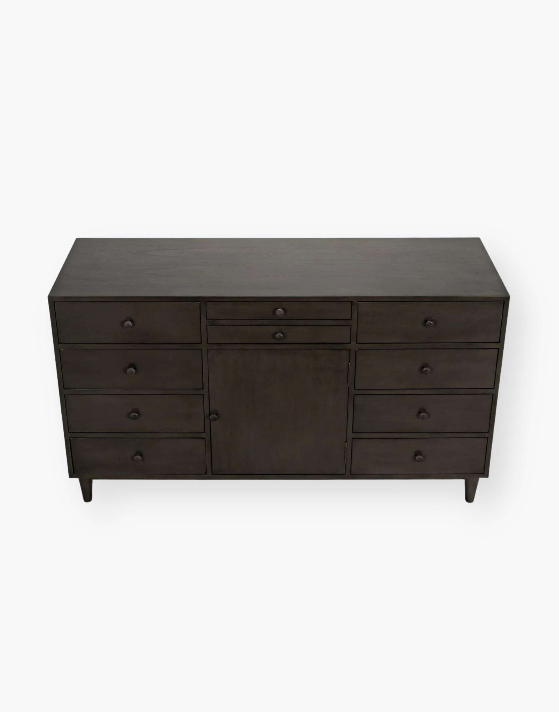 Mahogany and Veneer Chest with drawers and brass pulls.