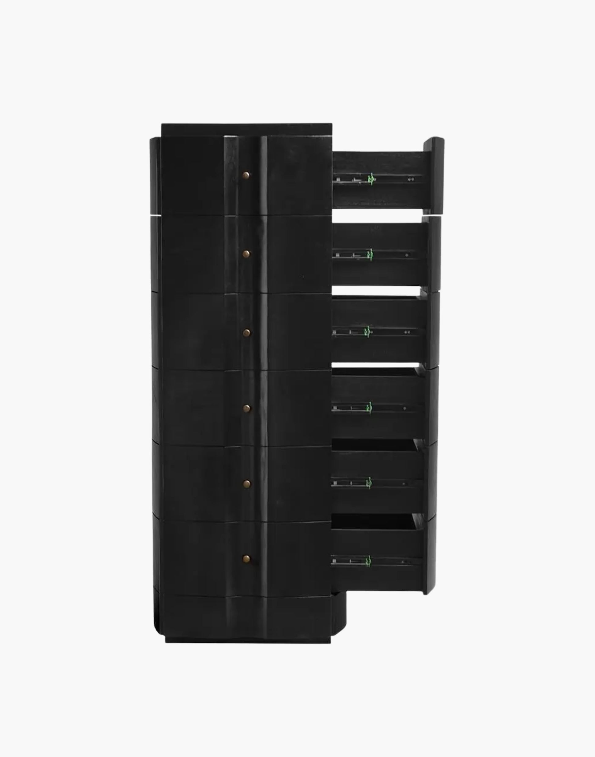 tallboy chest with tall narrow silhouette and clean modern design