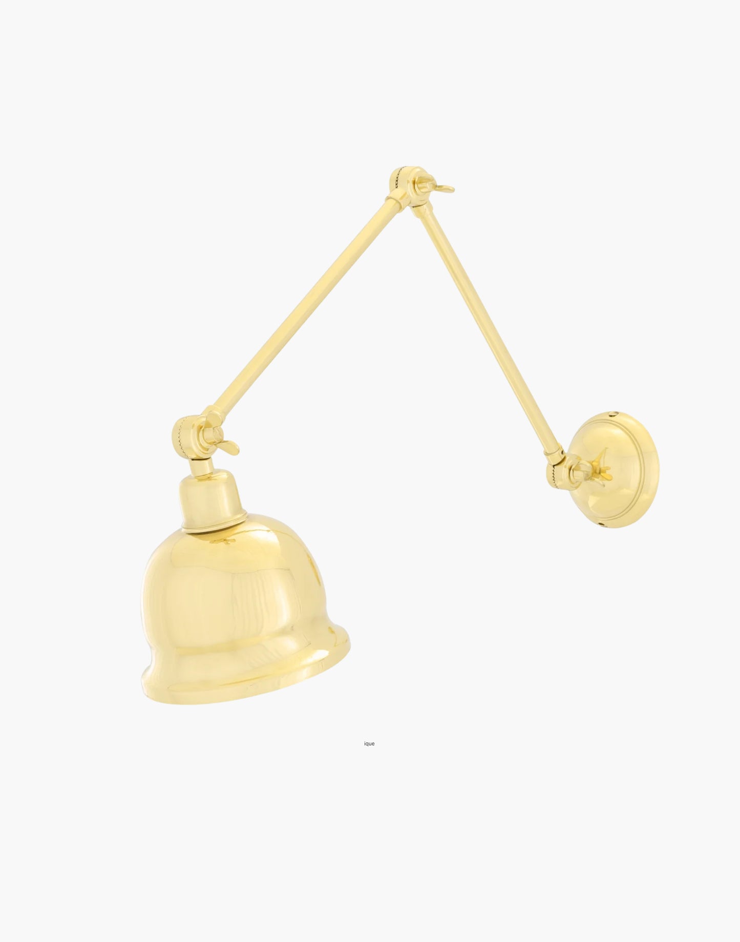 Extendable and Adjustable Poster Light in Polished Brass