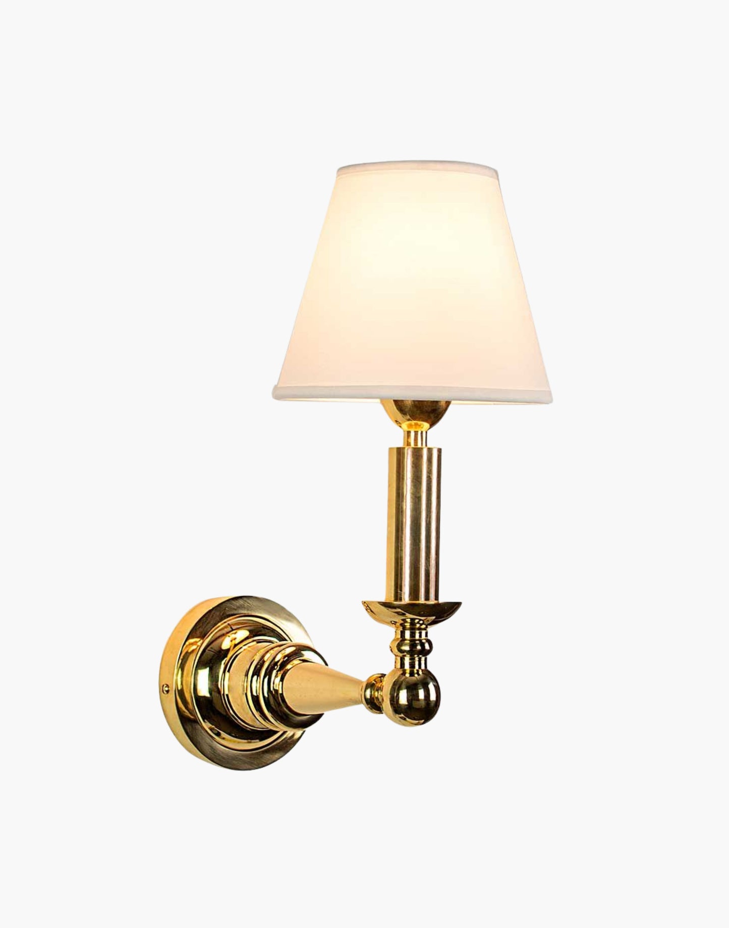 Dining Light in heavy machined brass, Art Deco nautical wall light inspired by 1926 SS Columbus ocean liner, available with or without shade.