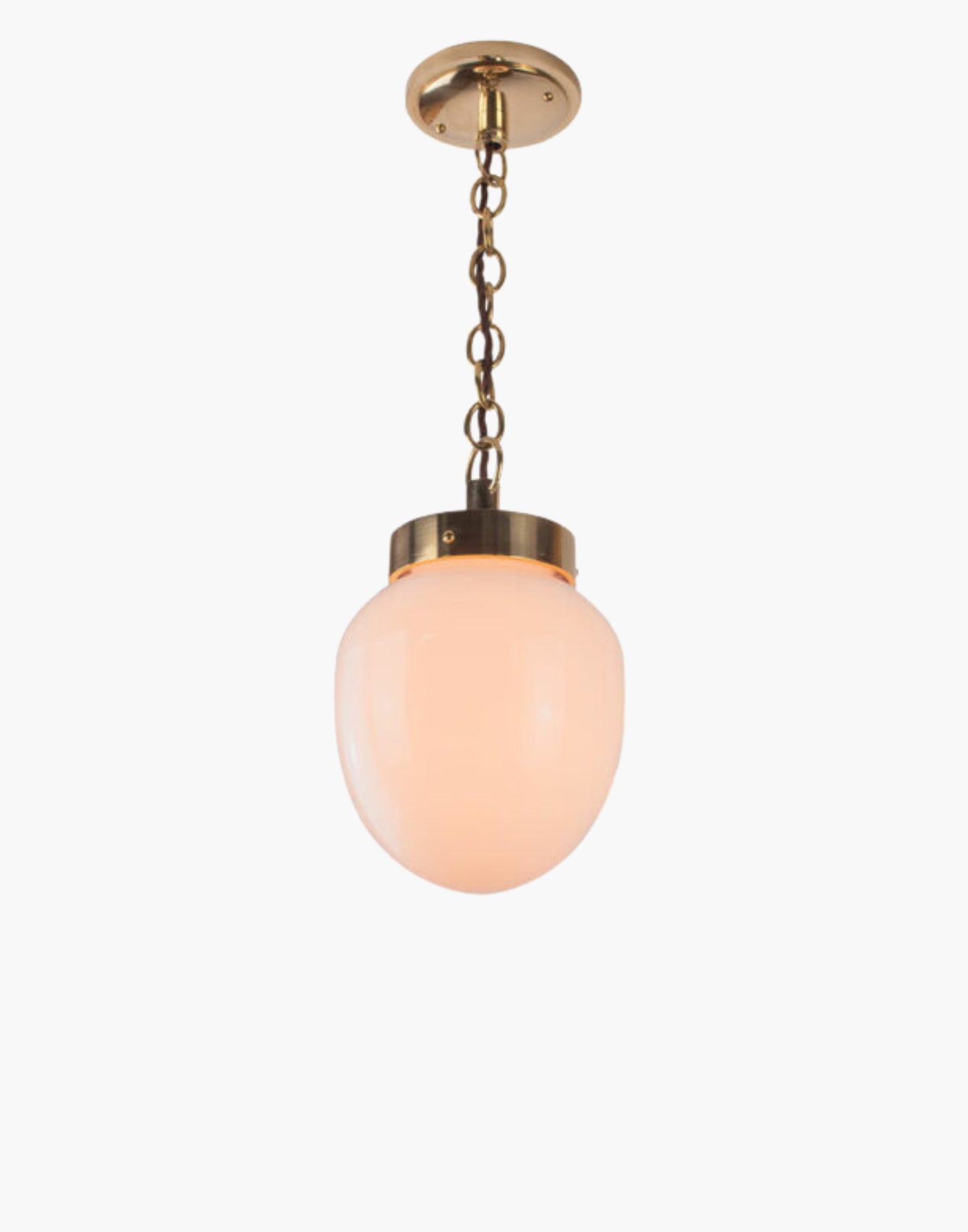 The Charleston Pendant Light solid brass light with mid-century design, available in five finishes with clear or opal glass. IP44-rated flush version suitable for Zone 2 bathrooms. Hanging and flush options for covered outdoor areas.