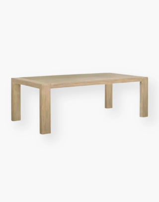 Mid-Century Modern Dining Table with Reclaimed Teak and Teak Veneer with a Natural Beach Finish.