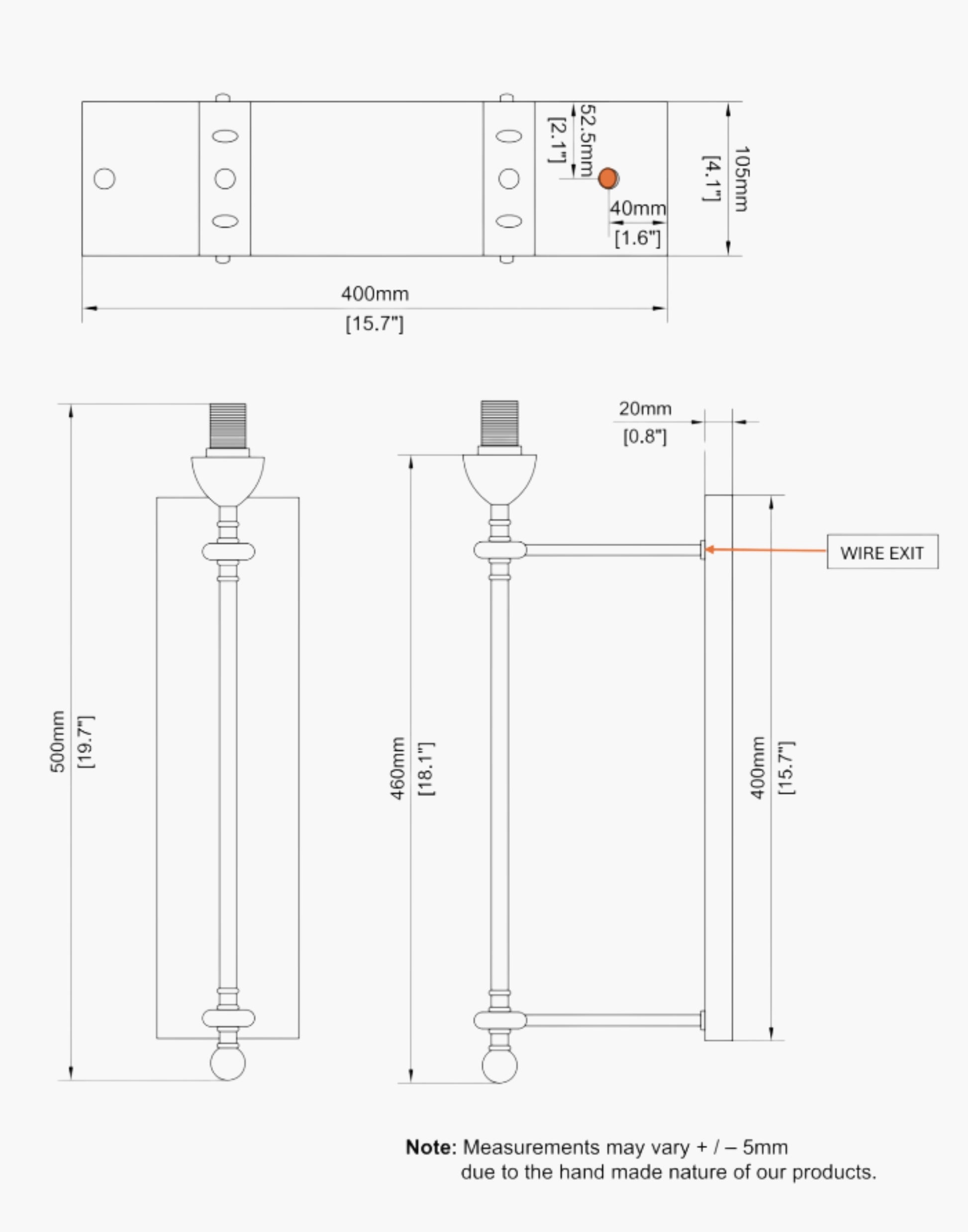Badkplate SPEC for the Provencal wall lights: Elegant cast brass fixtures inspired by 19th-century French design. Customizable shades available.