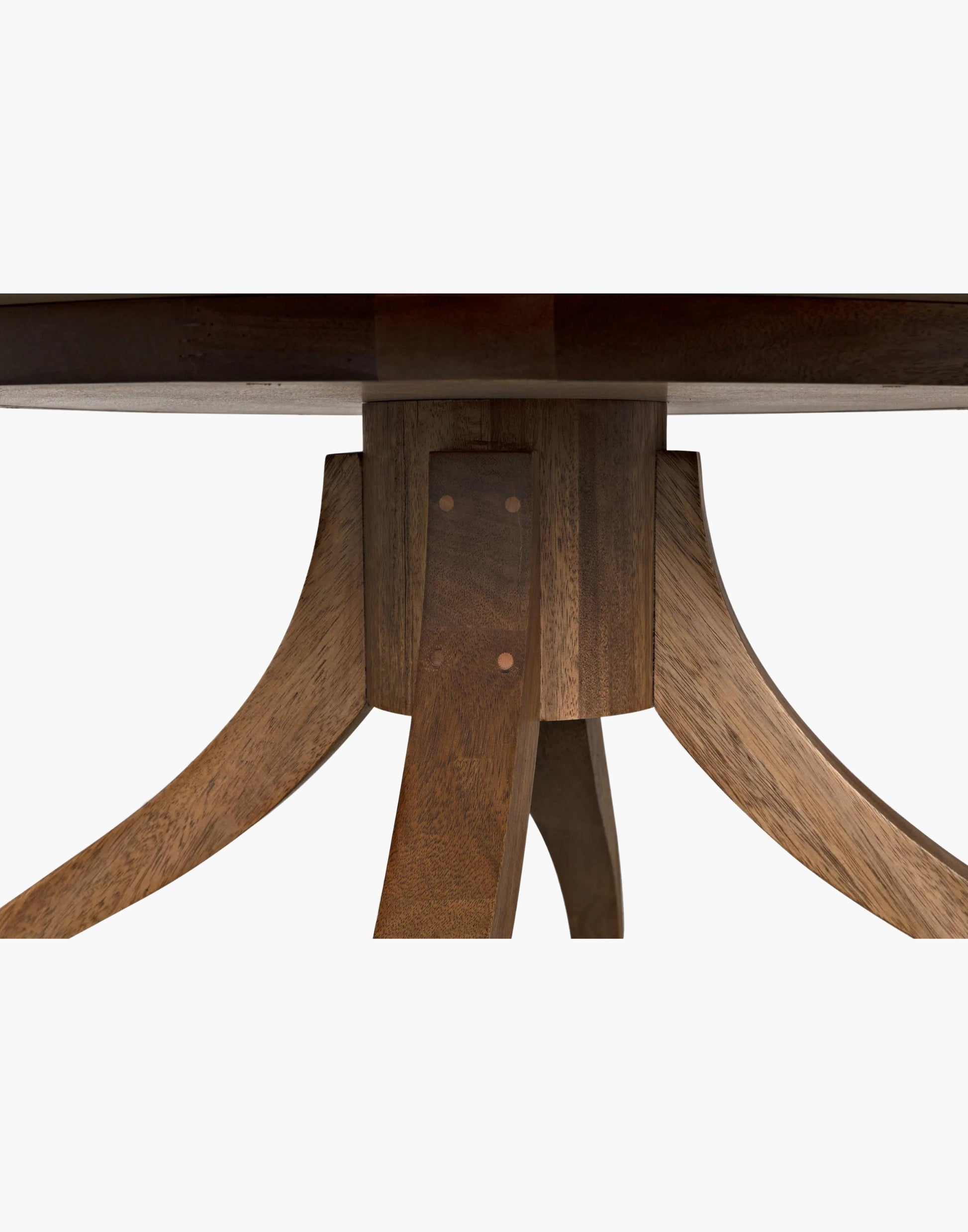 Elegant Walnut Dining Table with Slender Sabered Legs