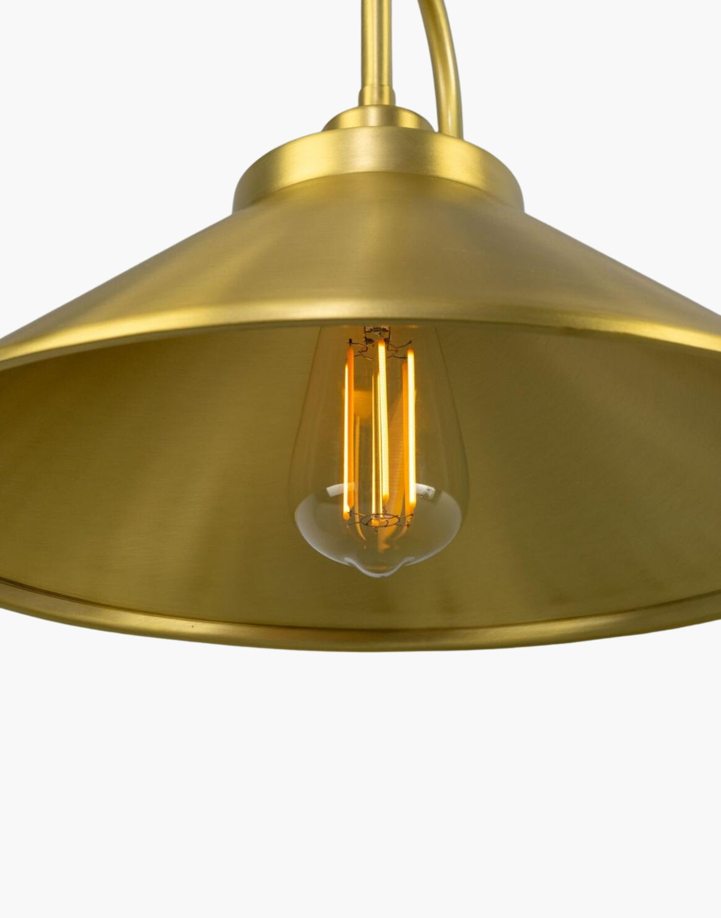 Vintage Brass Swan Neck Wall Light, directional lighting with brass shade for hallways, kitchens, bedside, and reading nooks