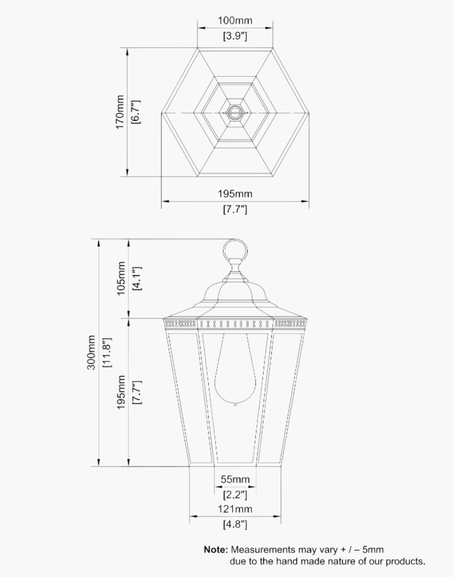 SPEC for Windsor Hanging Lantern in solid brass with beveled glass and pierced fretwork, ideal for smaller period homes. Available in flush and wall variations for a matching outdoor lighting scheme.