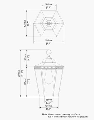 SPEC for Windsor Hanging Lantern in solid brass with beveled glass and pierced fretwork, ideal for smaller period homes. Available in flush and wall variations for a matching outdoor lighting scheme.