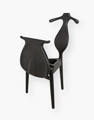 Charcoal Black Chair with Jewelry Box