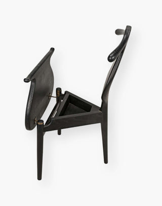 Charcoal Black Chair with Jewelry Box