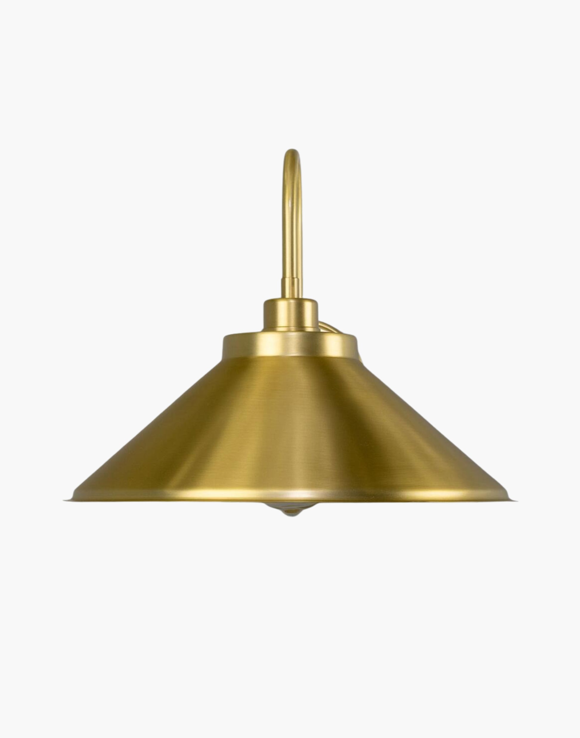 Vintage Brass Swan Neck Wall Light, directional lighting with brass shade for hallways, kitchens, bedside, and reading nooks