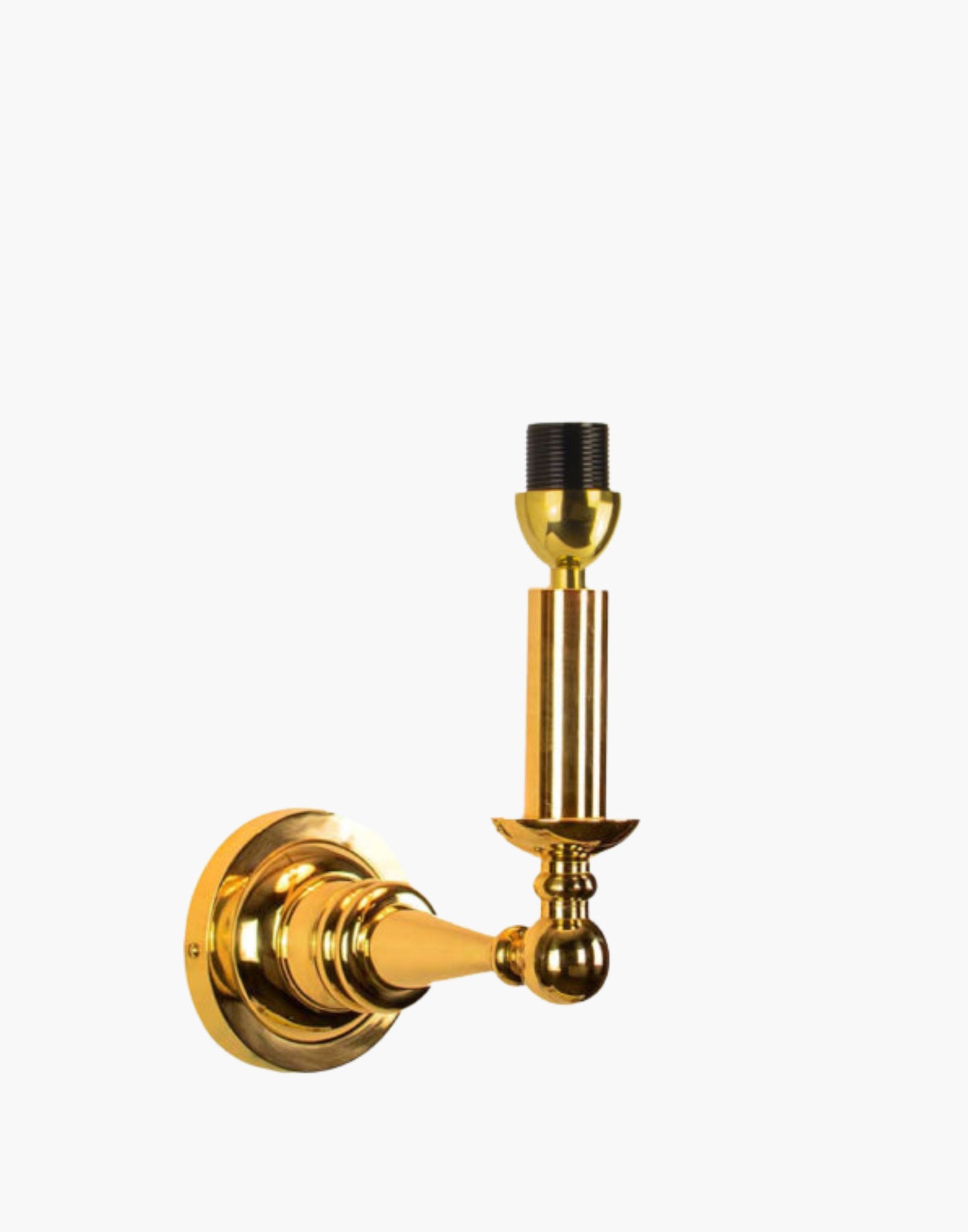 Polished Lacquered Finish, no Shade Steamer Dining Light: Deco Nautical brass fixture inspired by SS Columbus ocean liner.