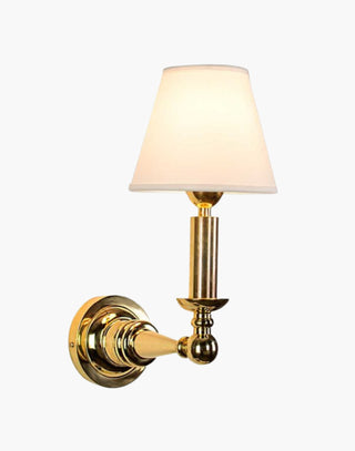 Polished Lacquered Finish with White Shade Steamer Dining Light: Deco Nautical brass fixture inspired by SS Columbus ocean liner.