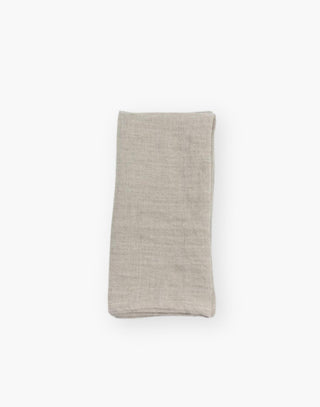 Timeless Stone Washed Linen Dinner Napkins - 100% Belgian Flax - Ethically Crafted - 20x20 Inches - Modern Finished Edges